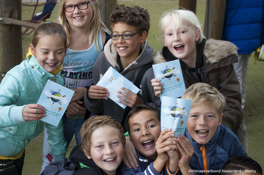Kinderen zetten stevige stappen voor het klimaat
