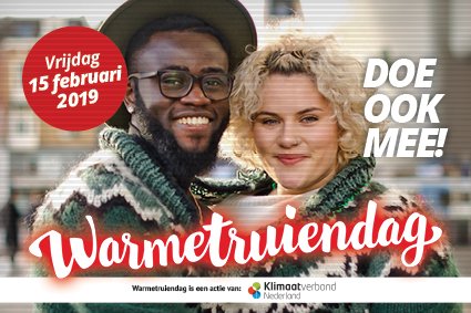 Dertiende Warmetruiendag op 15 februari 2019