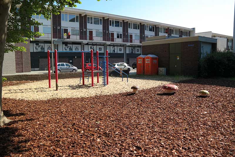 Hitte op een speelplein