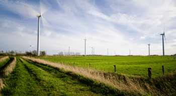 Platteland met windmolen